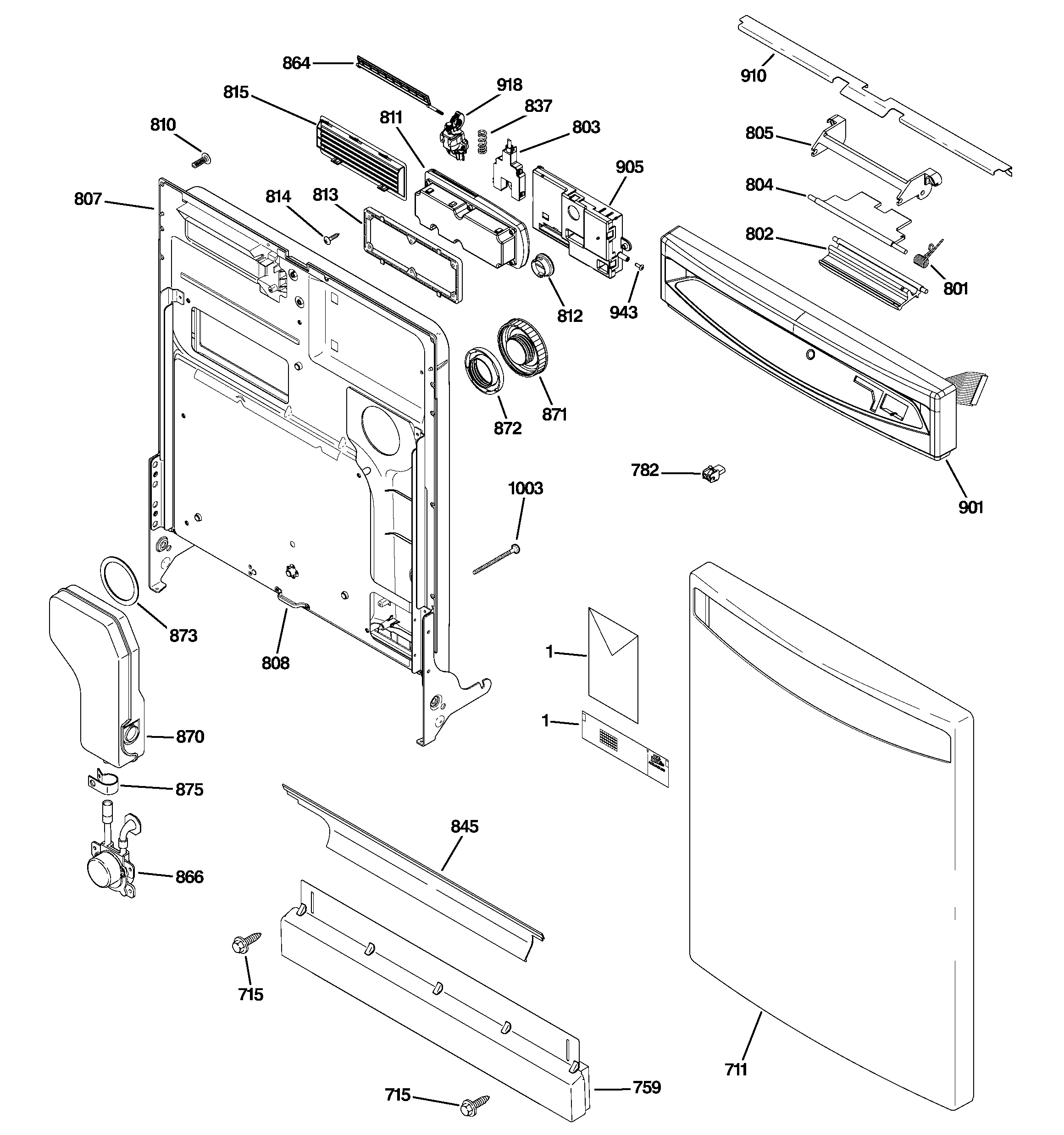 ESCUTCHEON & DOOR ASSEMBLY