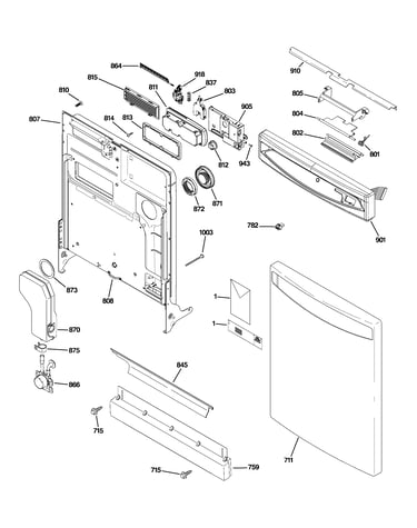 Escutcheon & door assembly