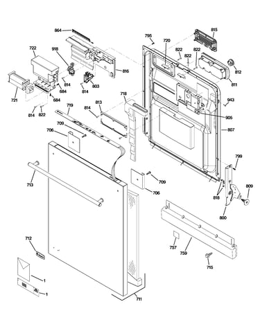 Escutcheon & door assembly
