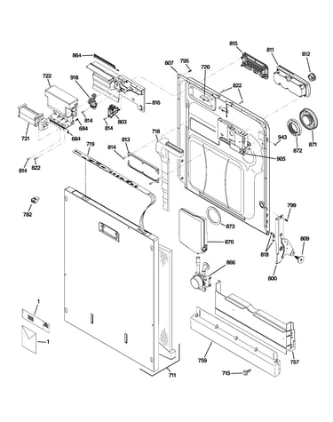 Escutcheon & door assembly