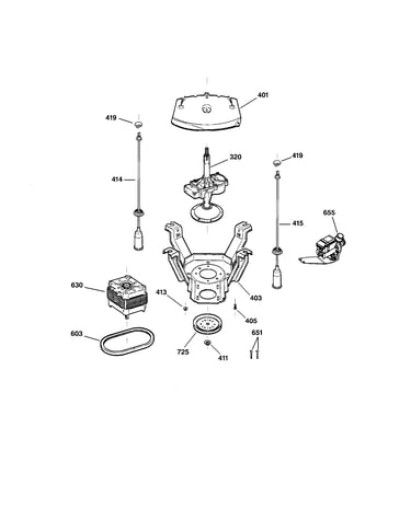 Suspension, pump & drive components