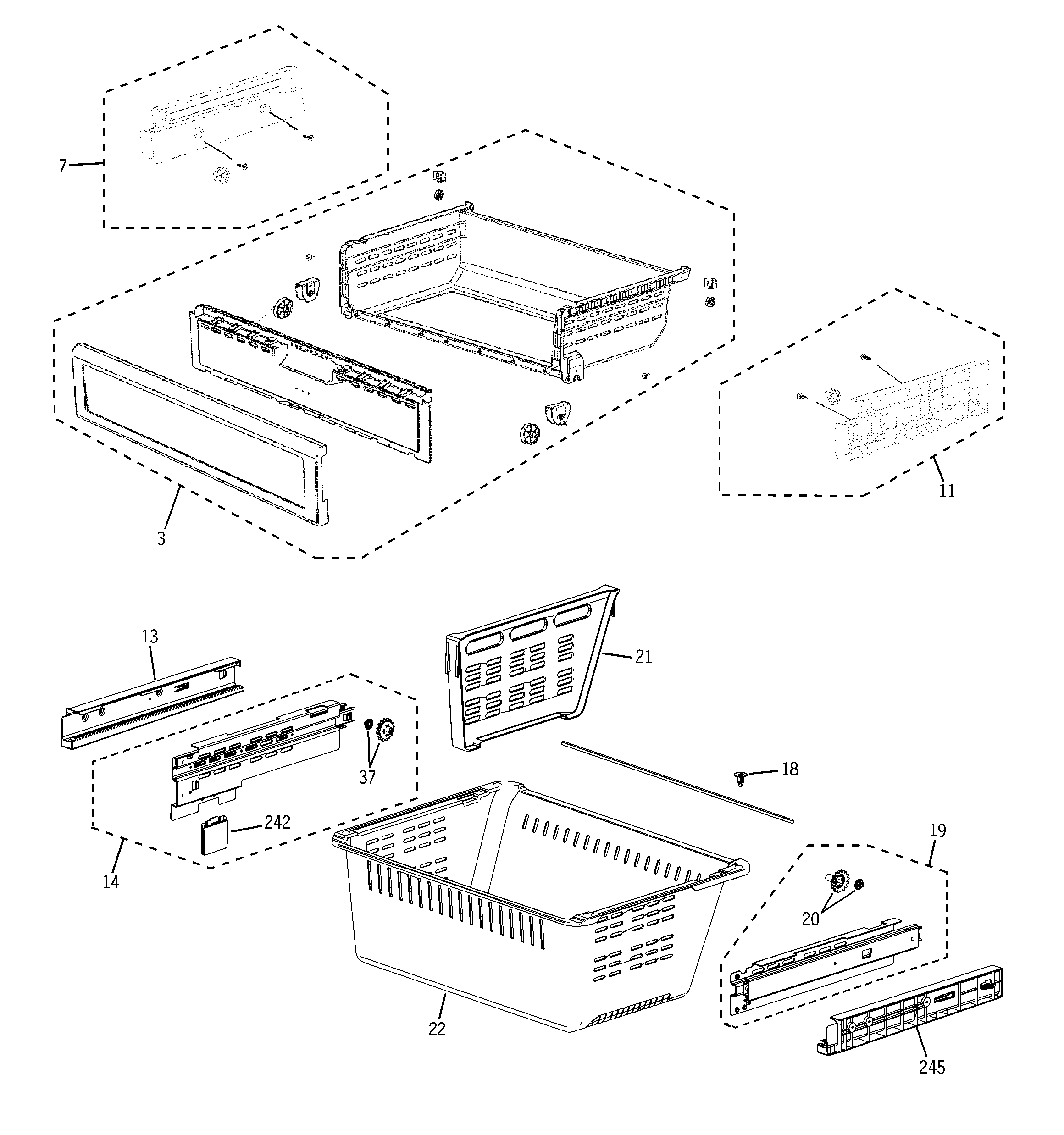Freezer shelves