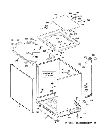 Cabinet, cover & top panel