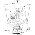 GE WLSR3000G5WW suspension, pump & drive components diagram