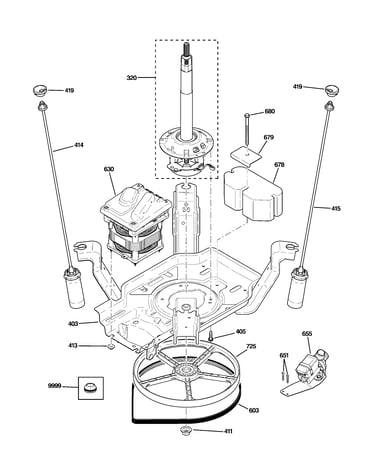 Suspension, pump & drive components