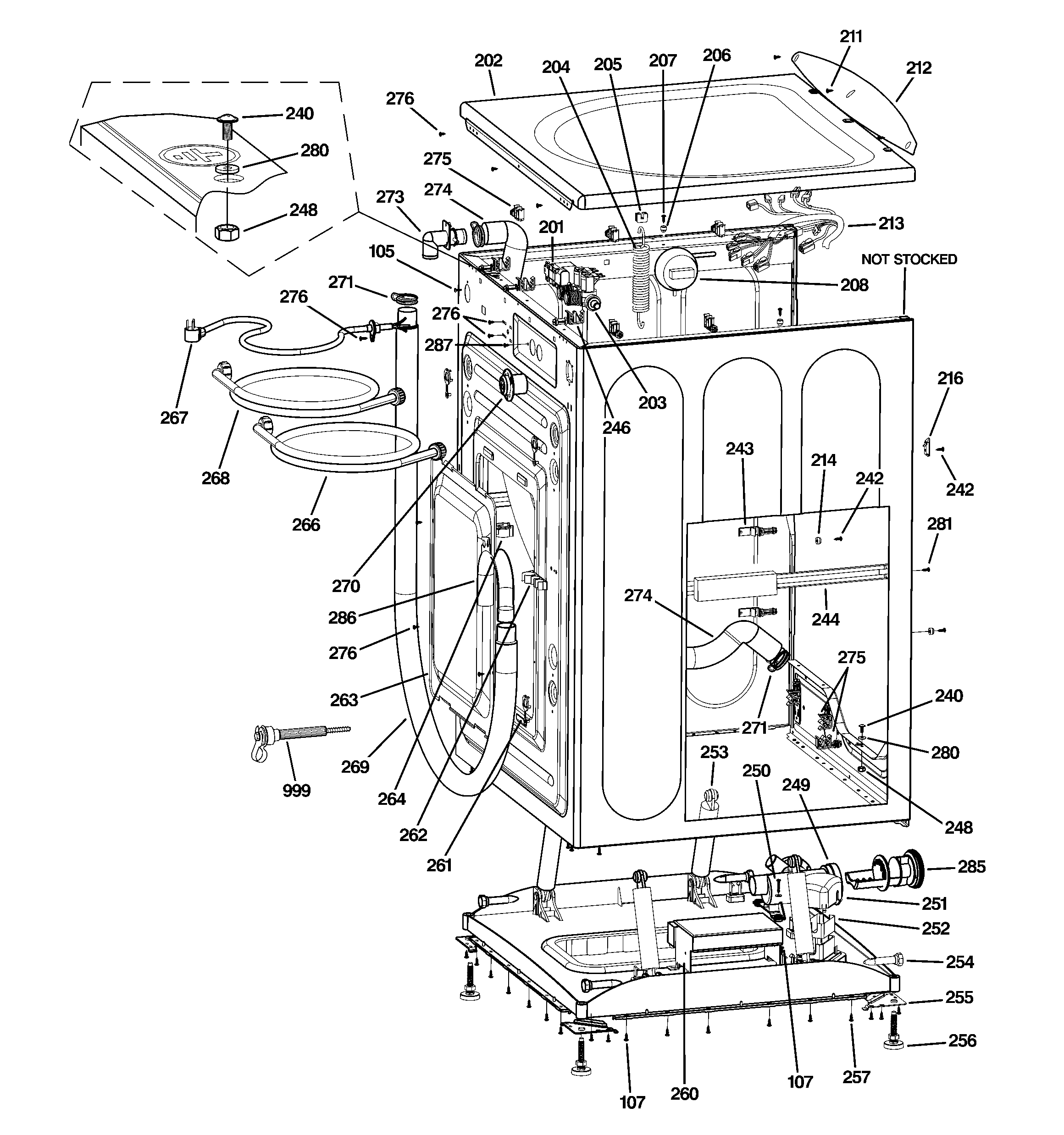 Cabinet & top panel