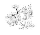 GE WCVH6800J4BB tub & motor diagram