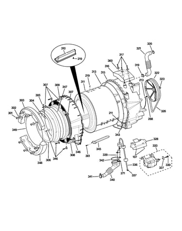 Tub & motor