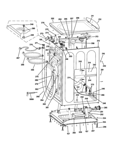 Cabinet & top panel
