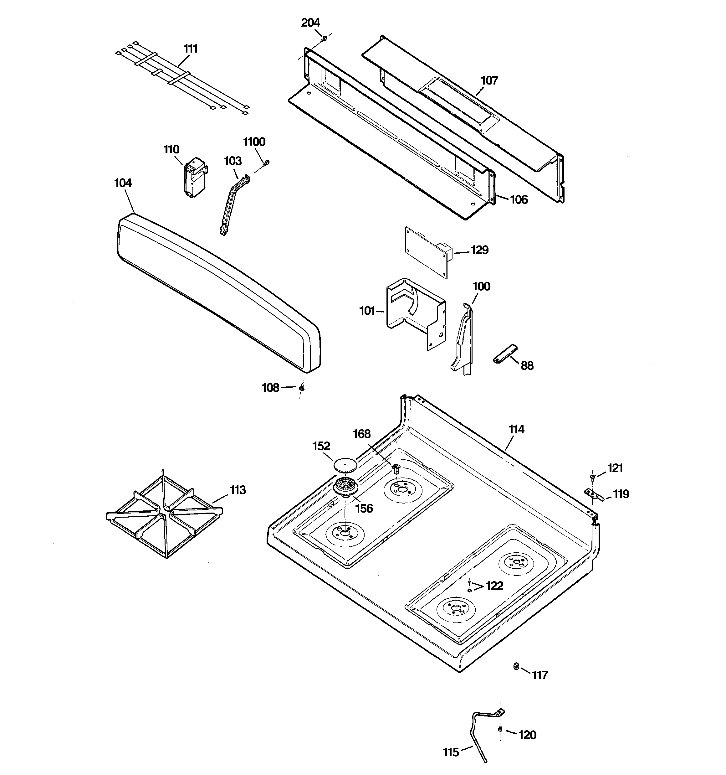 CONTROL PANEL & COOKTOP