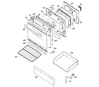 GE JGBP27DEM6WW door & drawer parts diagram