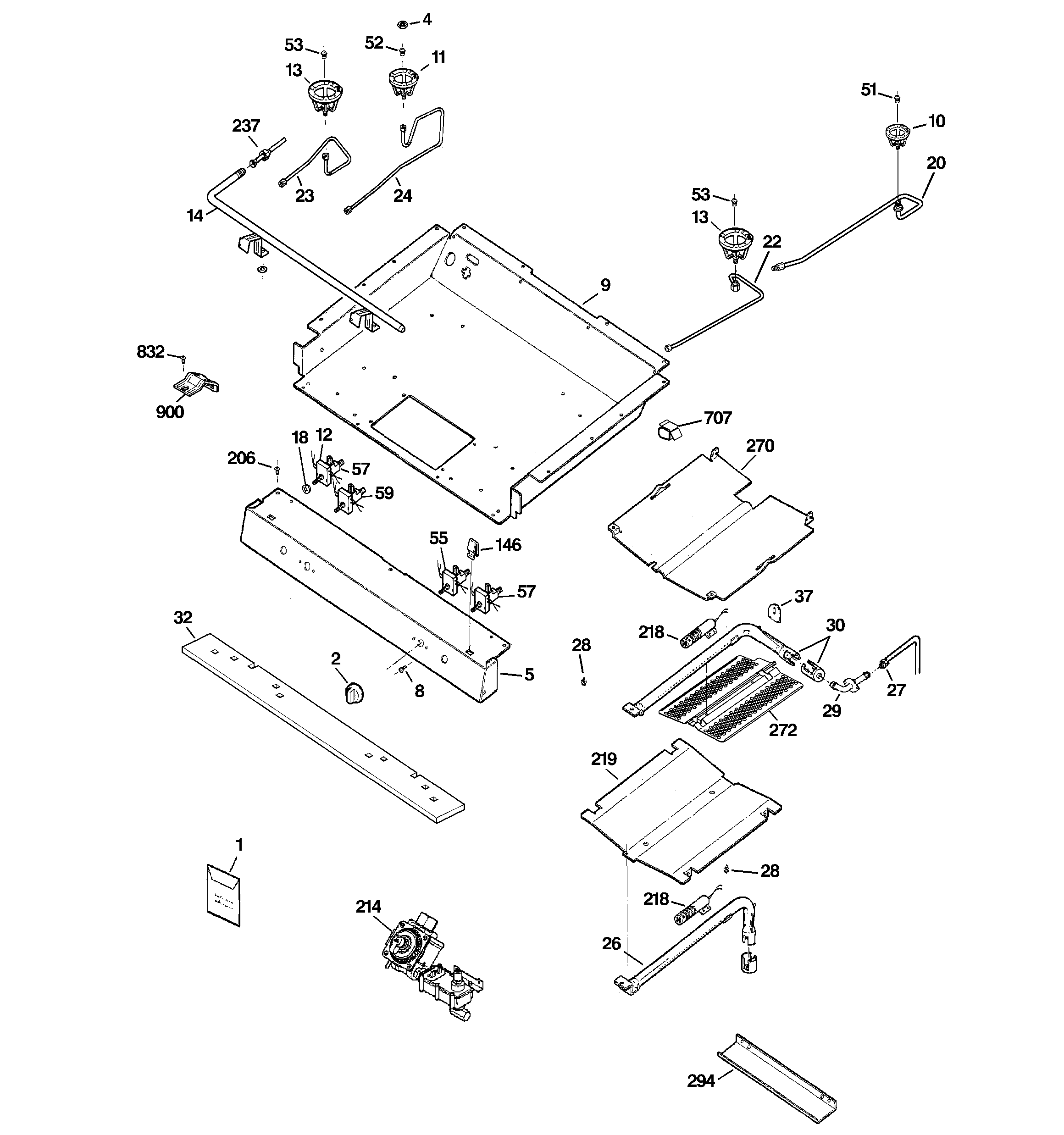 Gas & burner parts