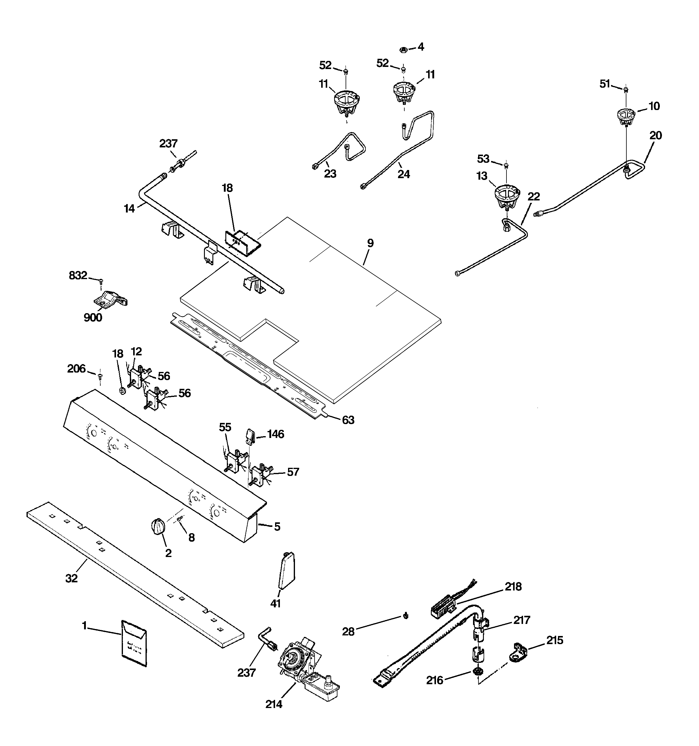 Gas & burner parts