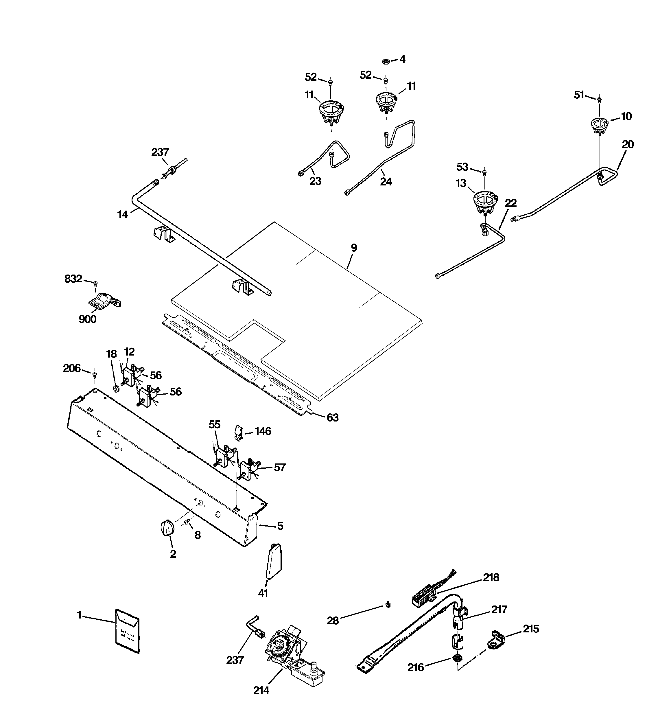Gas & burner parts