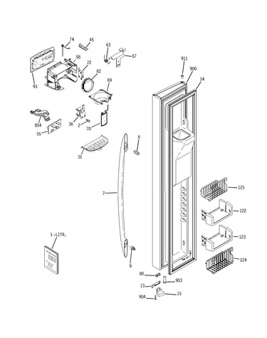 Freezer door