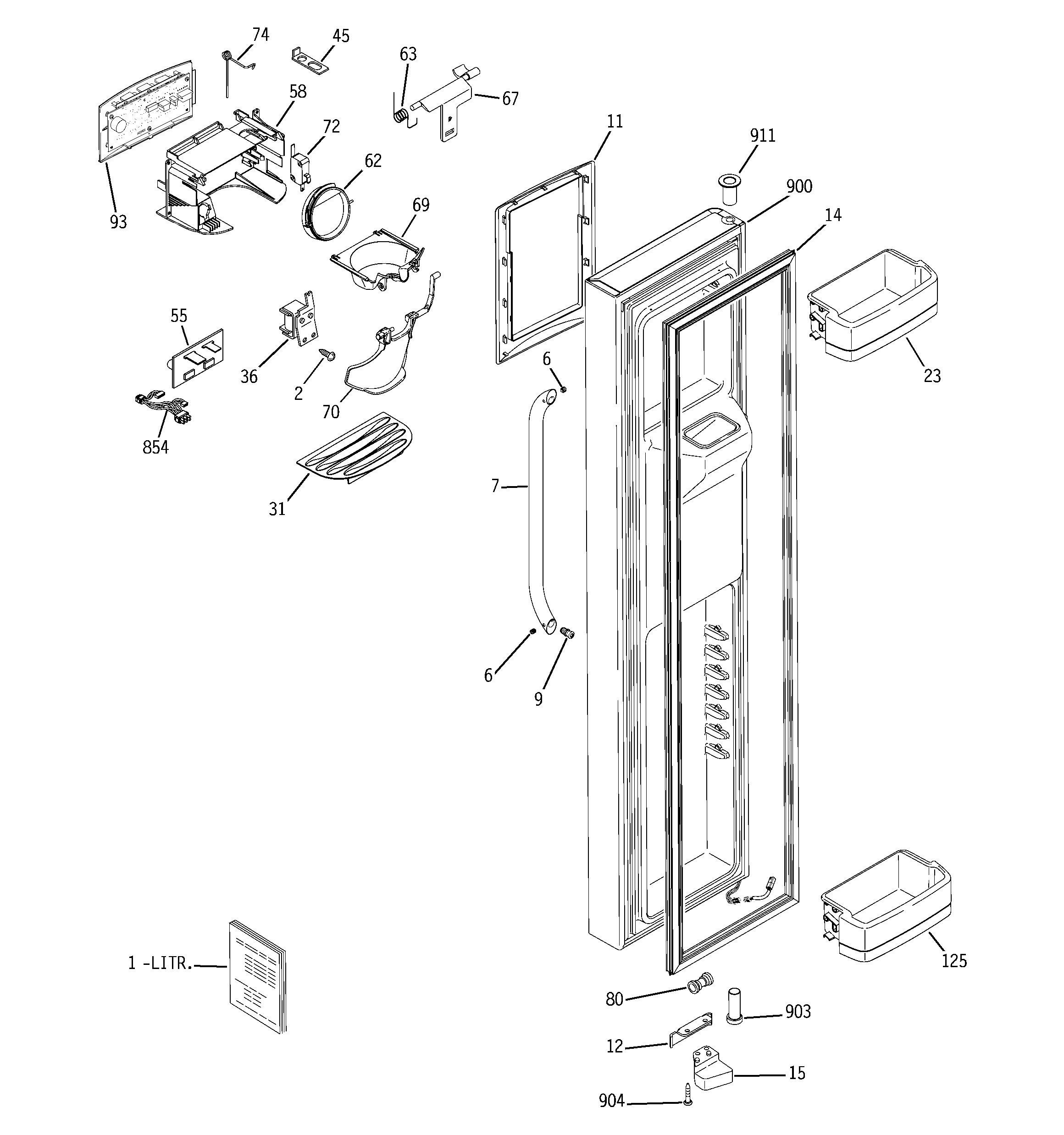 Freezer door