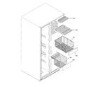 GE GCU23LGYCFWW freezer shelves diagram