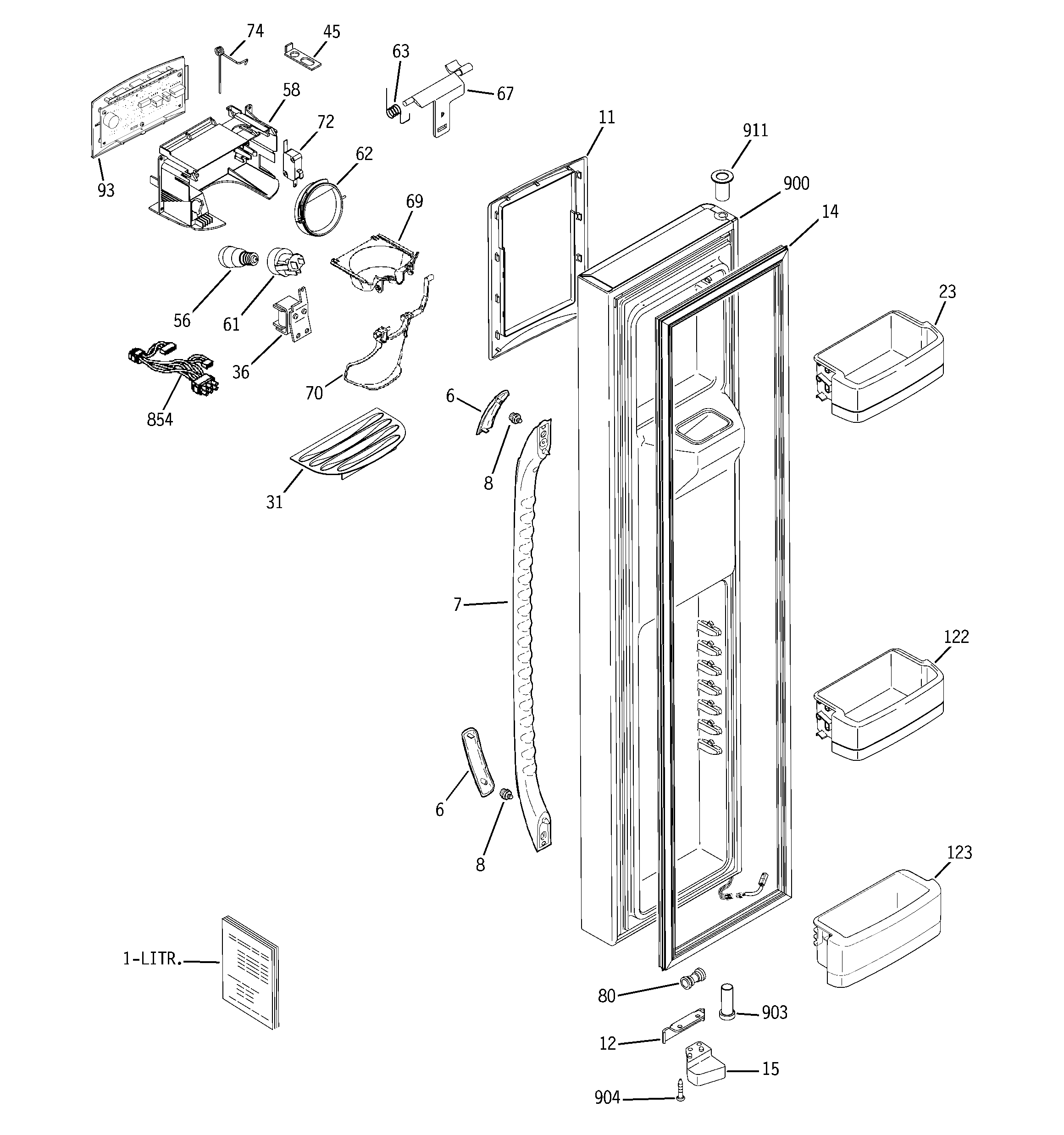 Freezer door