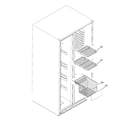GE GSC22QGTLBB freezer shelves diagram