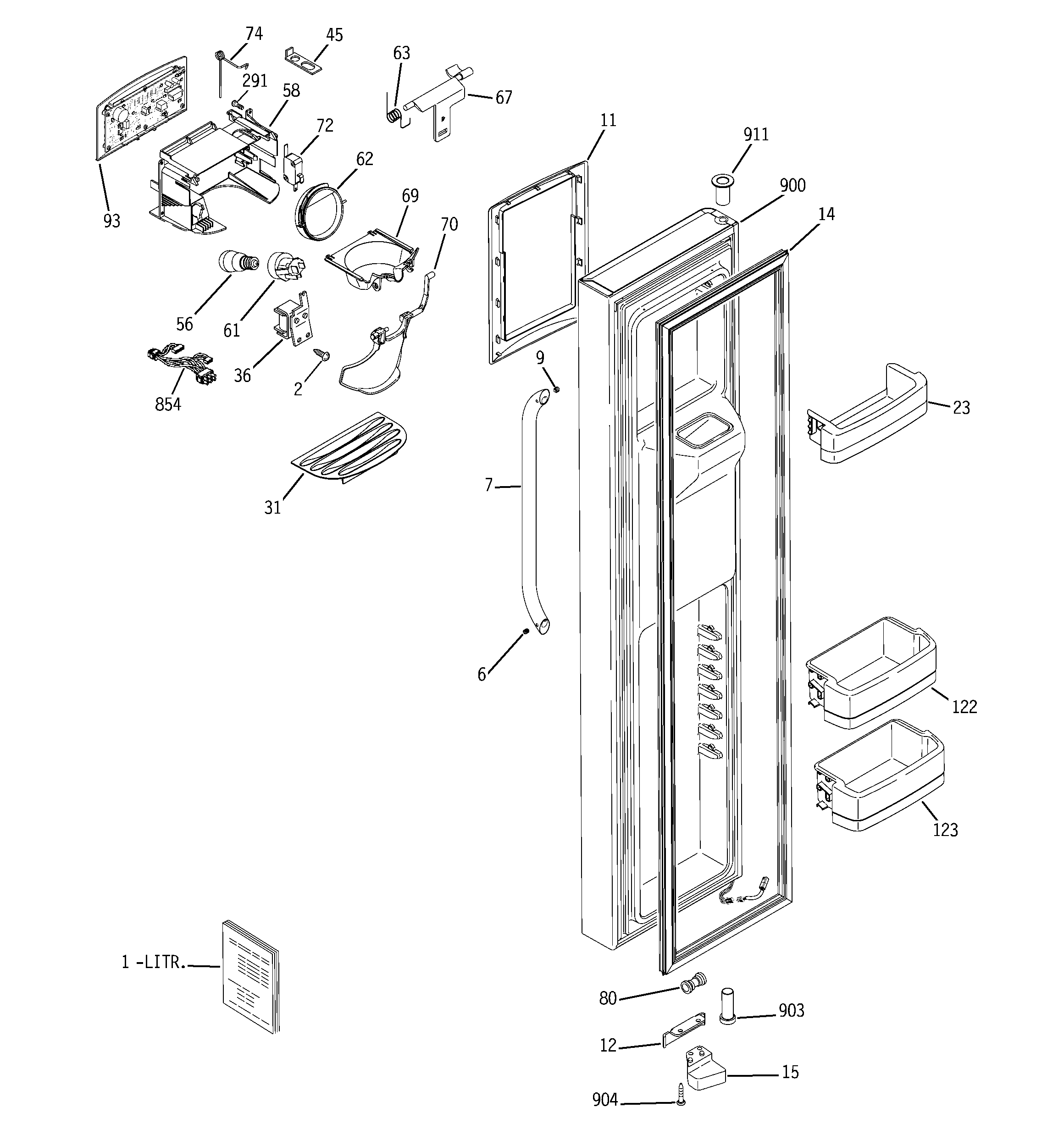 Freezer door