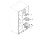 GE GSCS3KGYCFSS freezer shelves diagram