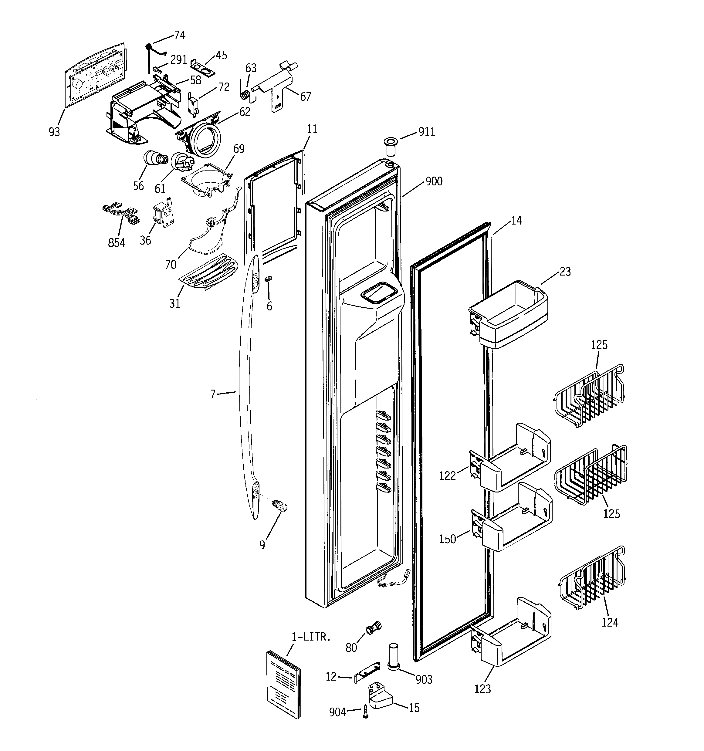 Freezer door