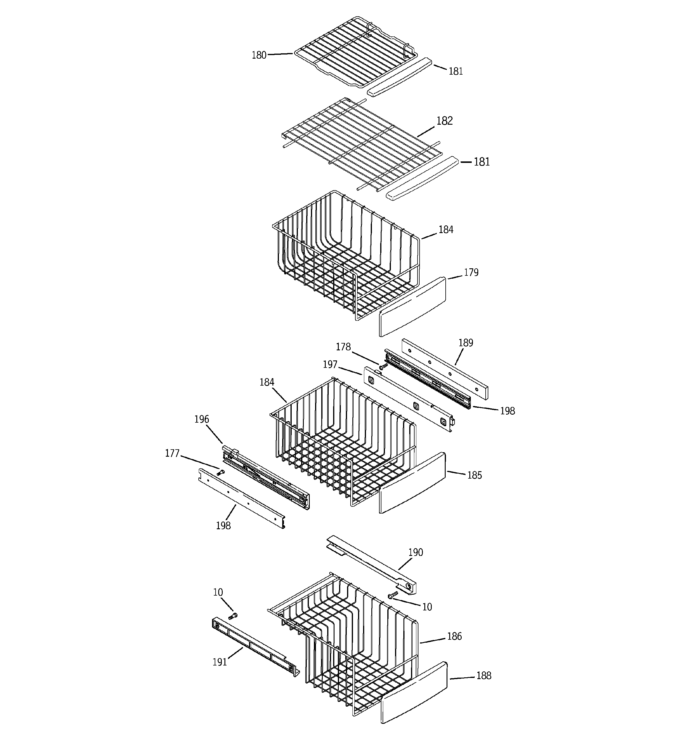 Freezer shelves