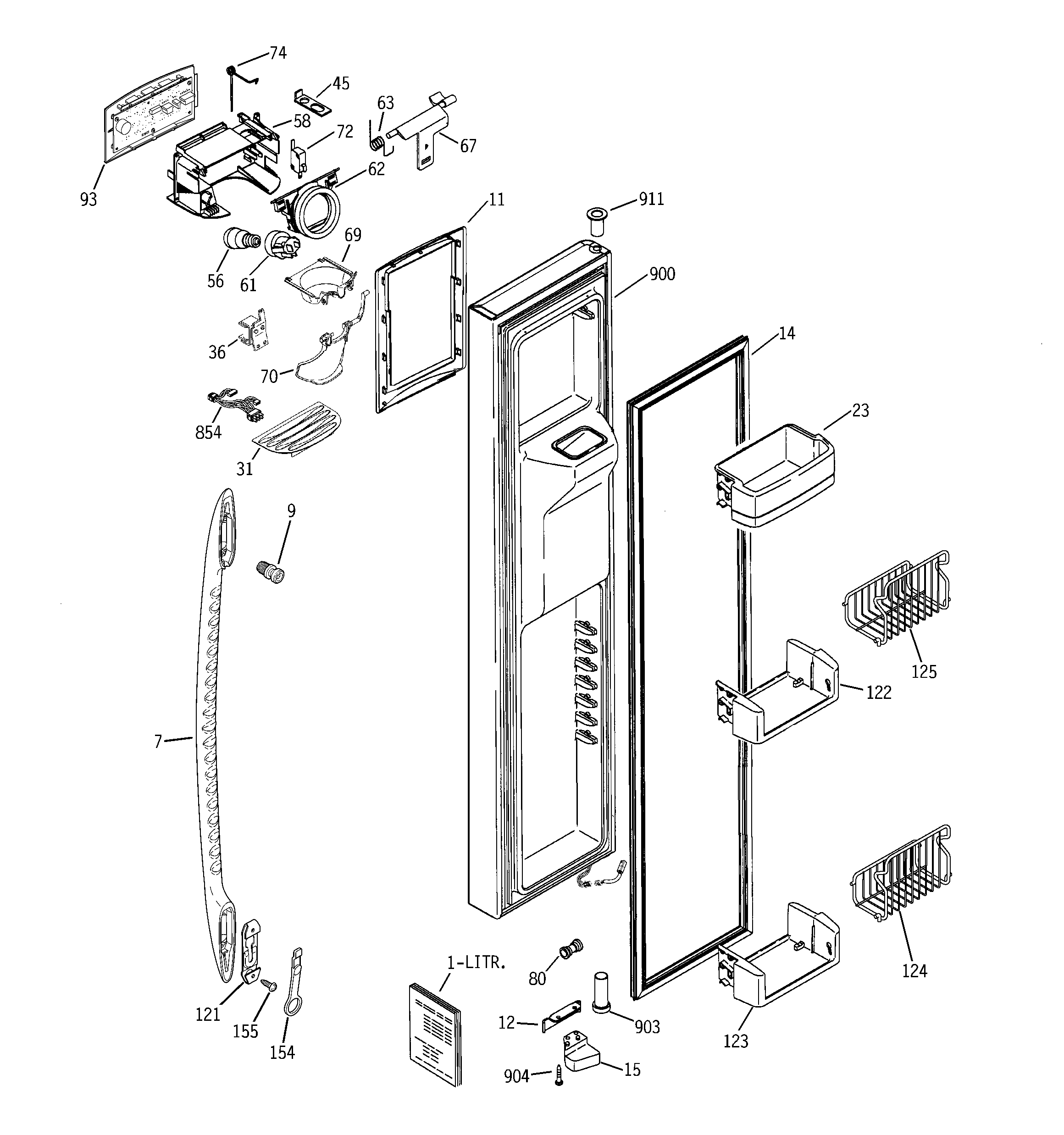 Freezer door