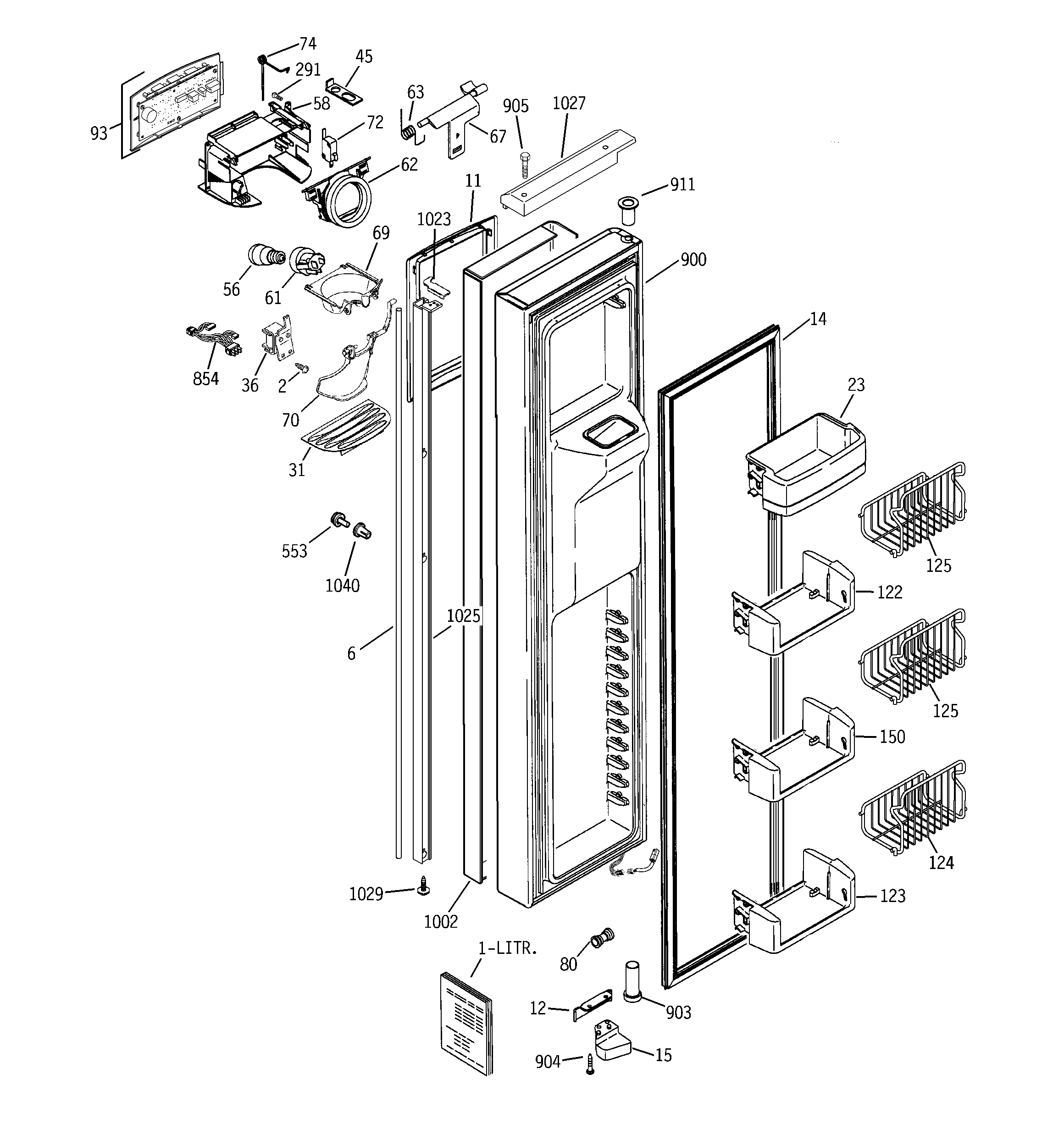 Freezer door