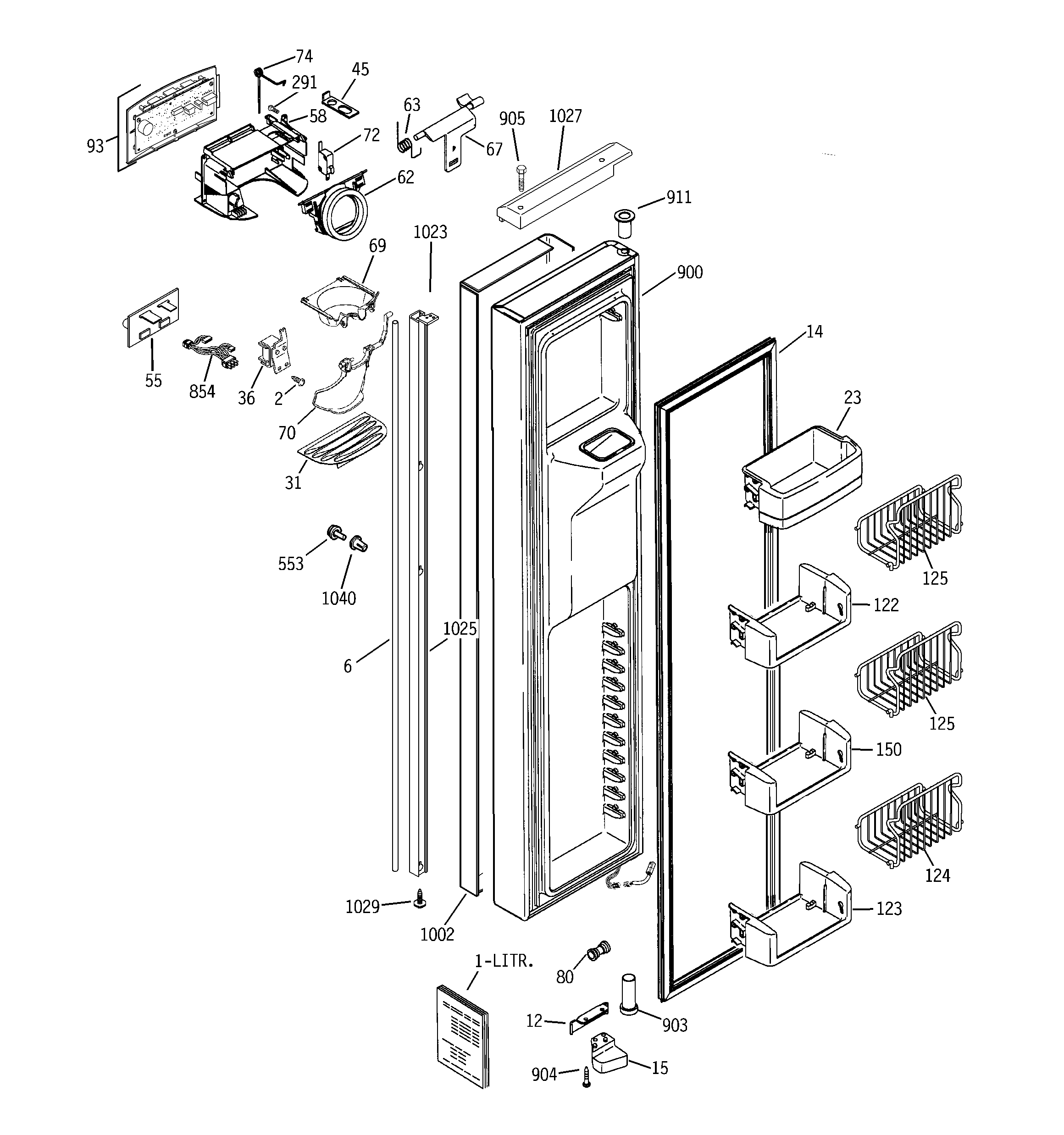 Freezer door