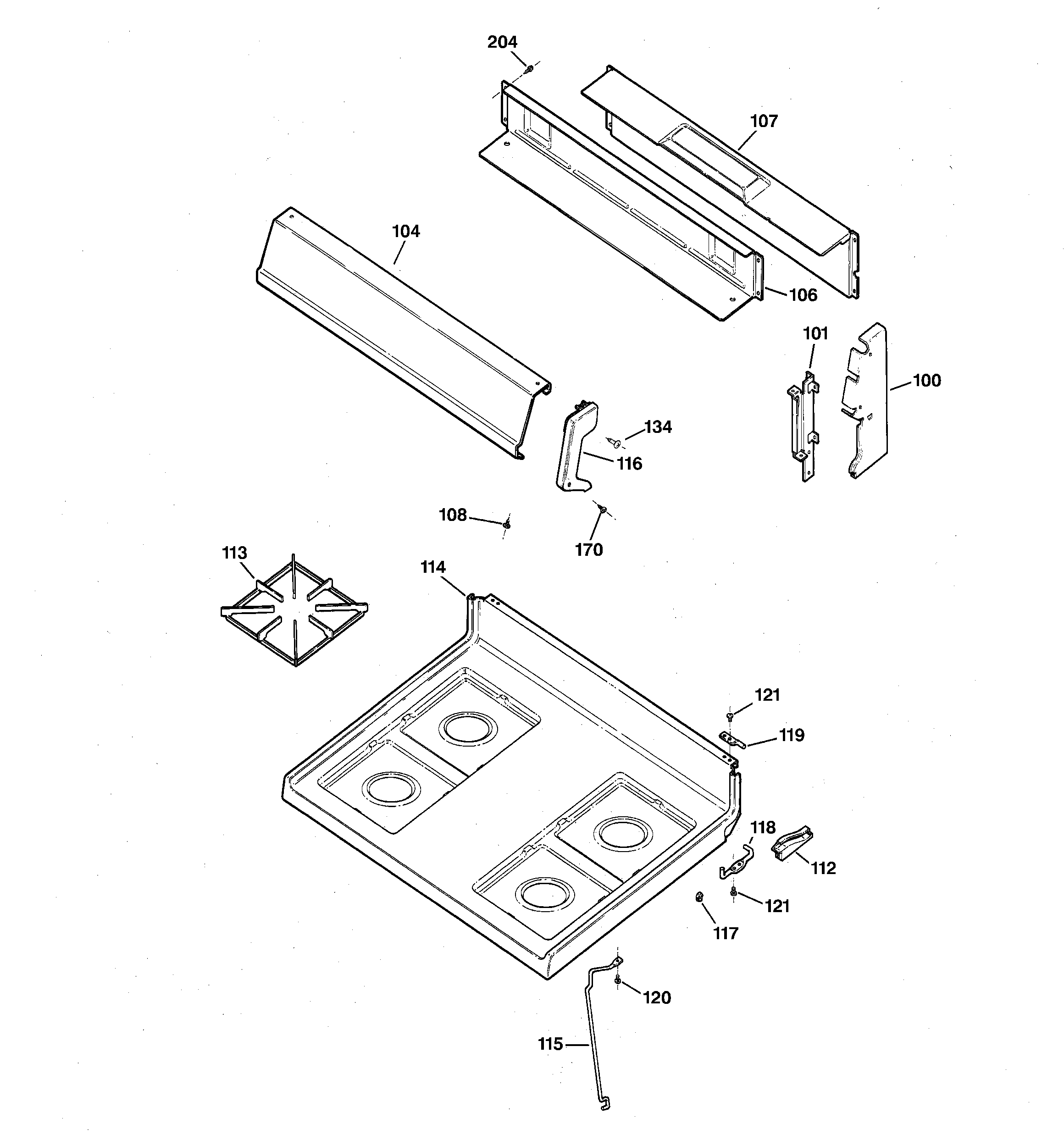 CONTROL PANEL & COOKTOP