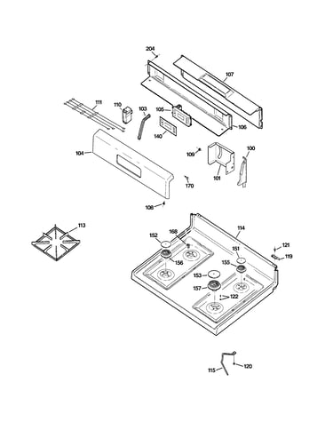 Control panel & cooktop