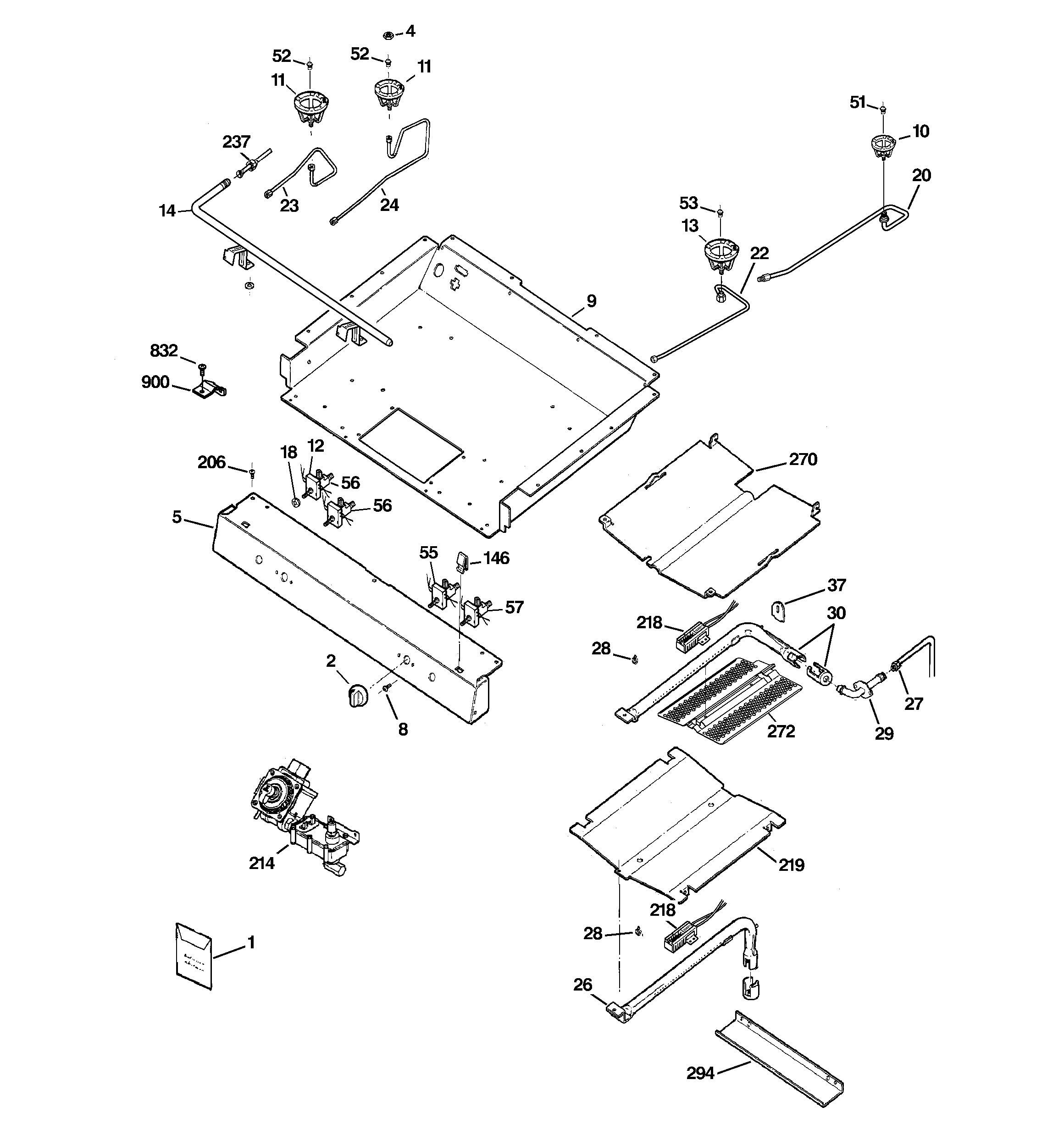 Gas & burner parts
