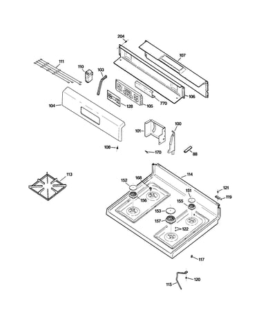 Control panel & cooktop