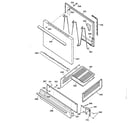 Kenmore 36270250606 door & drawer parts diagram