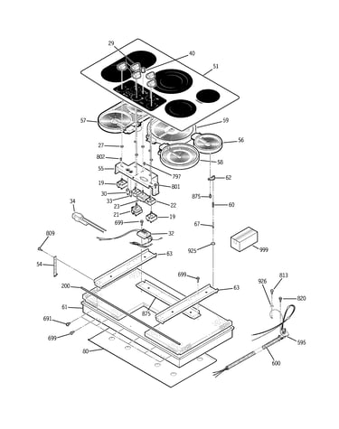 Control panel & cooktop