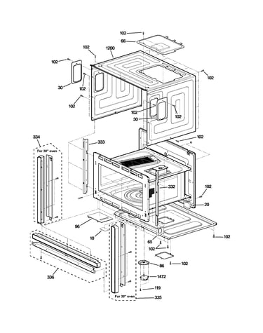 Oven cavity parts