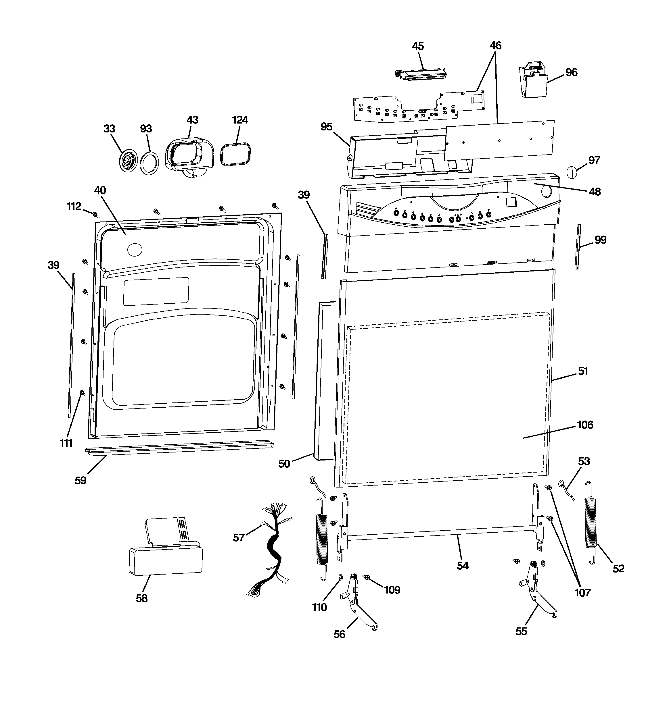 Escutcheon & door assembly