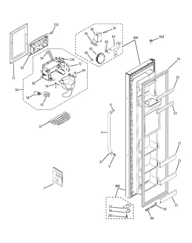 Freezer door