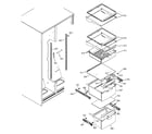 GE GSH22JSZBSS fresh food shelves diagram