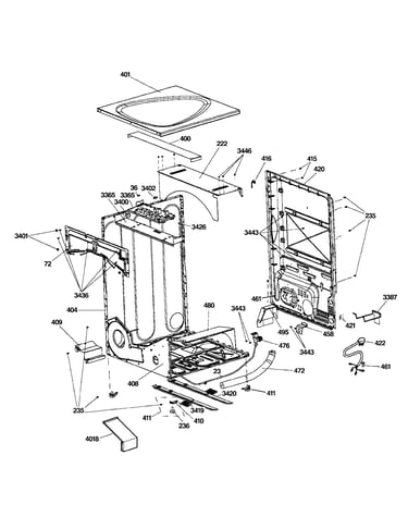 Cabinet & top panel