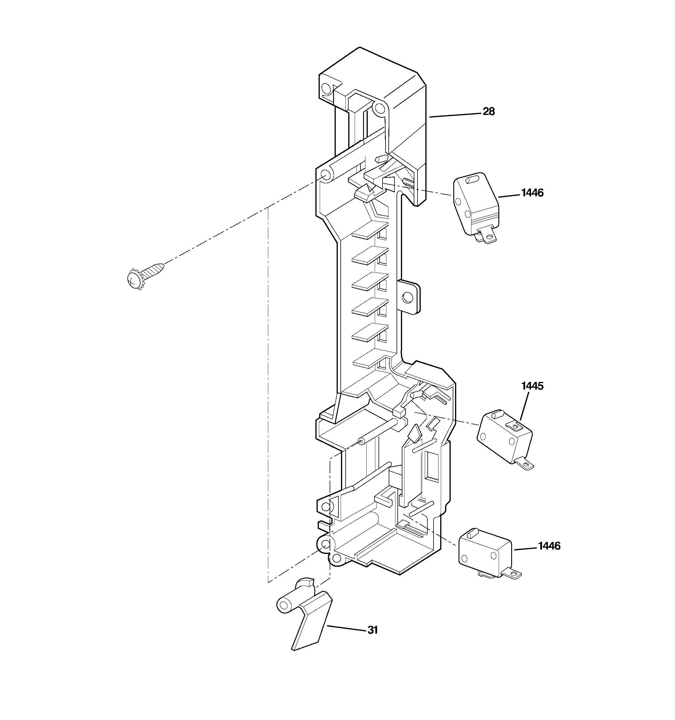 Latch board parts