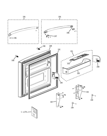 Freezer door