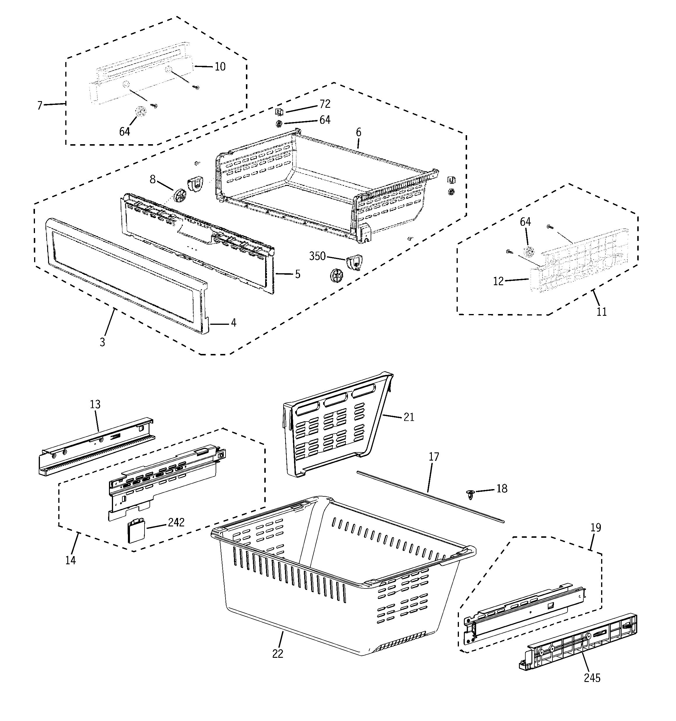 Freezer shelves