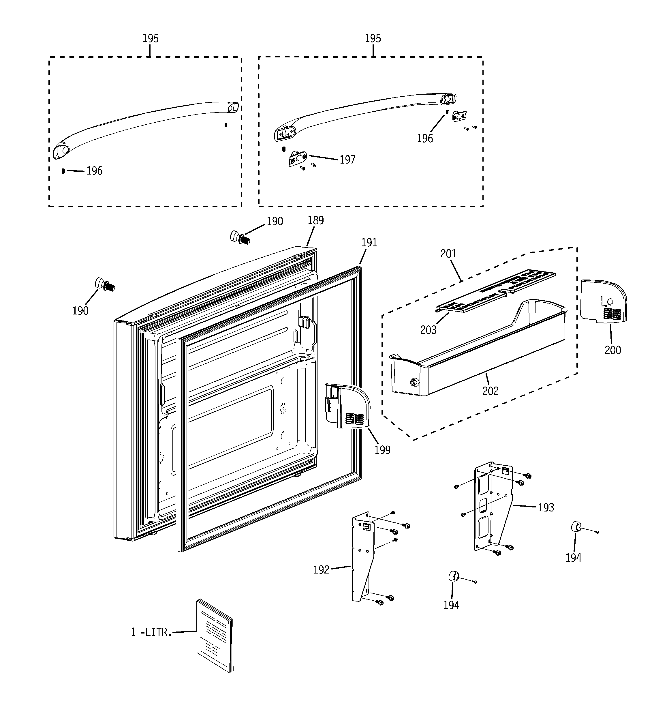 Freezer door