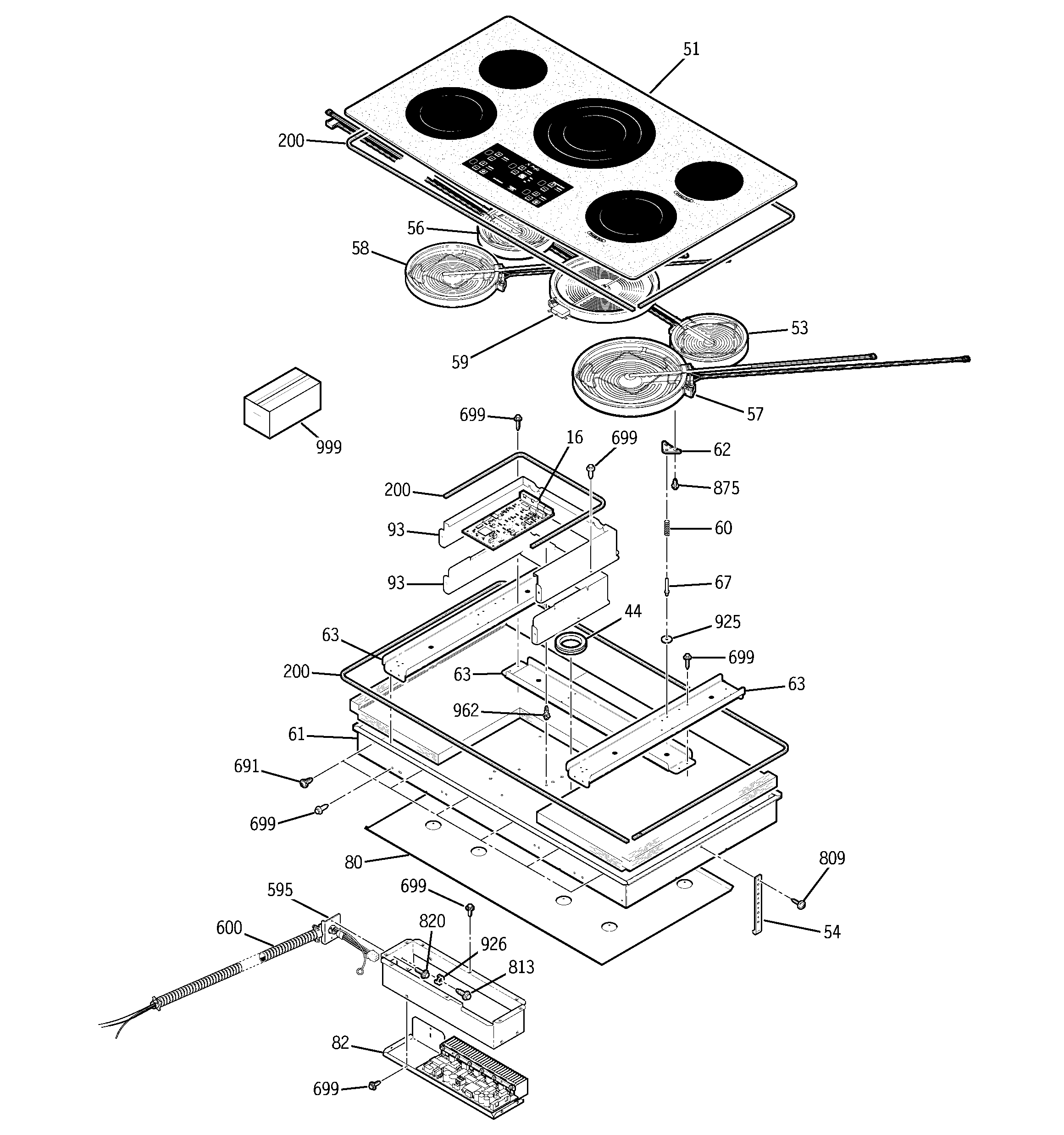 Control panel & cooktop