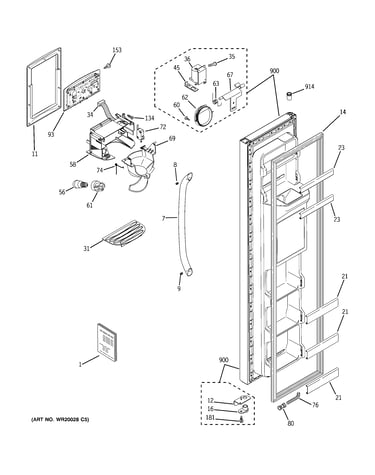 Freezer door