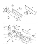Backsplash, blower & motor assembly