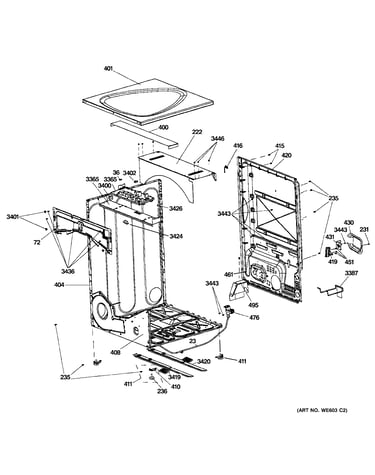 Cabinet & top panel