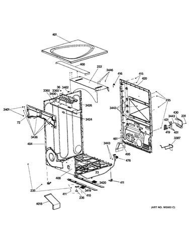 Cabinet & top panel